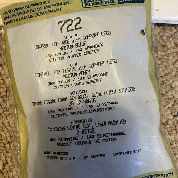 Vintage Set Of3 Givenchy Body Smoothers Support Leg Pantyhose Silky Ultra Sheer - Picture 8 of 9